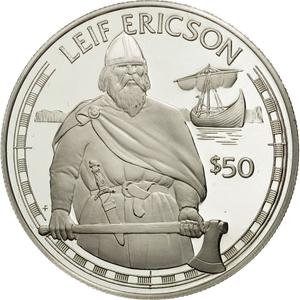 Cook Islands / Fifty Dollars 1988 Leif Ericson - reverse photo