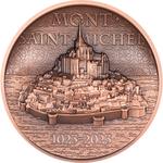 Copper Fifty Grams 2023 Mont-Saint-Michel: Photo Coin, Cook Islands, Copper Fifty Grams 2023 Mont-Saint-Michel / thumbnail