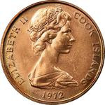 Two Cents 1972: Photo Coin, Cook Islands, Two Cents 1972 / thumbnail