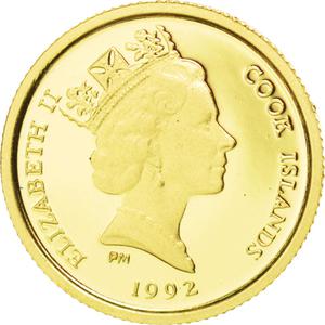 Cook Islands / Twenty-Five Dollars Gold 1992 Lion - obverse photo
