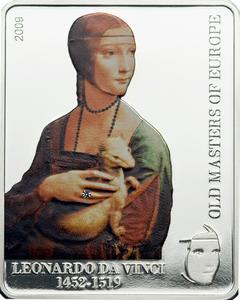 Cook Islands / Five Dollars Silver 2009 Lady with Ermine - reverse photo