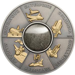 Cook Islands / Silver Ounce 2016 Space Shuttle - reverse photo