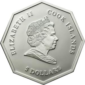 Cook Islands / Five Dollars Silver 2011 Saint Catherine - obverse photo