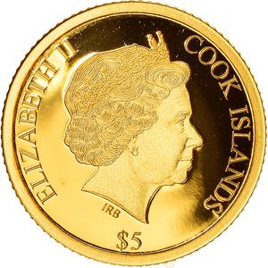 Cook Islands / Gold Half Gram 2016 Quinarius of Augustus - obverse photo