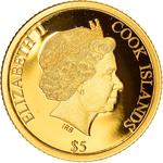 Gold Half Gram 2016 Quinarius of Augustus: Photo Coin, Cook Islands, Gold Half Gram 2016 Quinarius of Augustus / thumbnail