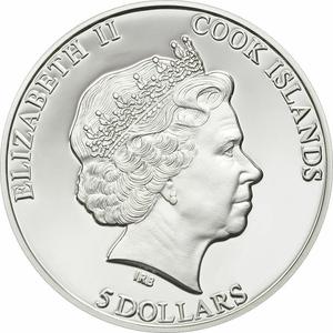 Cook Islands / Five Dollars 2013 Albrecht Durer Rhino - obverse photo