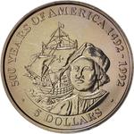 Five Dollars 1991 America: Photo Coin, Cook Islands, Five Dollars 1991 America / thumbnail