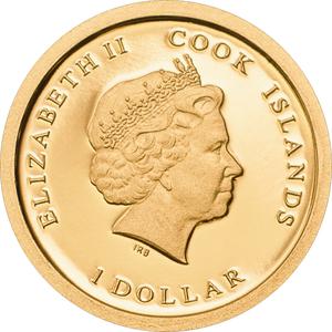 Cook Islands / Gold Half Gram 2013 Resignation of Benedict XVI - obverse photo