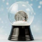 Silver Tenth-Ounce 2019 Winter Wonderland Globe: Photo Coin, Cook Islands, Silver Tenth-Ounce 2019 Winter Wonderland Globe / thumbnail