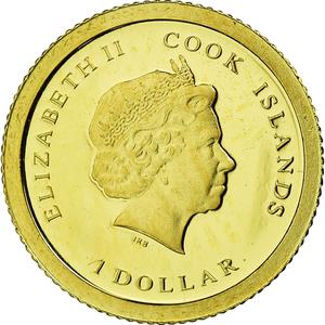 Cook Islands / One Dollar Gold 2012 Titanic - reverse photo