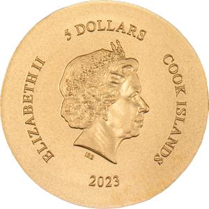 Cook Islands / Gold Half Gram 2023 Numismatic Icons - Arethusa - obverse photo