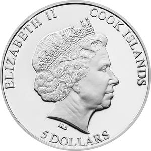 Cook Islands / Five Dollars Silver 2013 Zhostovo Painting - obverse photo