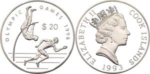 Cook Islands / Silver Ounce 1993 Olympic Games - obverse photo