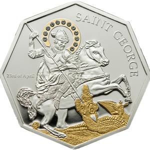 Cook Islands / Five Dollars Silver 2009 Saint George - reverse photo
