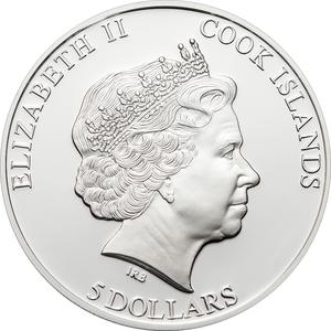 Cook Islands / Five Dollars Silver 2012 Amerigo Vespucci - obverse photo