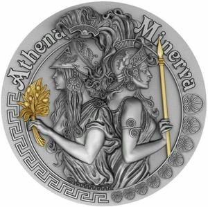 Cook Islands / Silver Two Ounces 2019 Athena and Minerva - reverse photo
