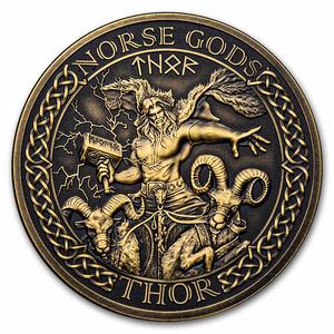 Cook Islands / Gold Ounce 2023 Norse Gods - Thor - reverse photo