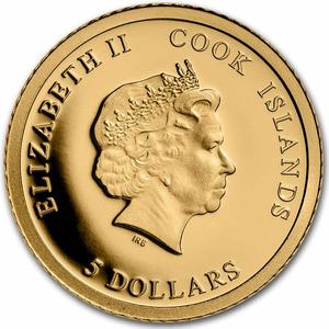 Cook Islands / Gold Half Gram 2022 Walking Liberty - obverse photo