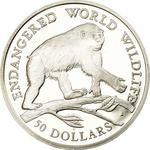 Cook Islands / Fifty Dollars 1990 Chimpanzee - reverse photo