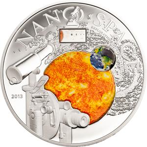 Cook Islands / Ten Dollars Silver 2013 Nano Space - reverse photo