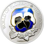 Cook Islands / Five Dollars Silver 2009 World of Flowers - Pansy - reverse photo