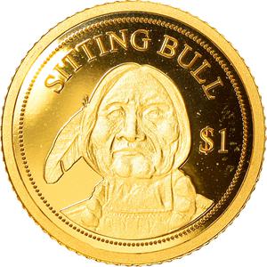 Cook Islands / Gold Half Gram 2016 Sitting Bull - reverse photo