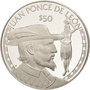 Cook Islands / Fifty Dollars 1988 Juan Ponce de León - reverse photo