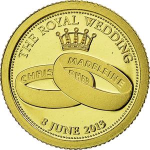 Cook Islands / One Dollar Gold 2013 Royal Wedding - obverse photo