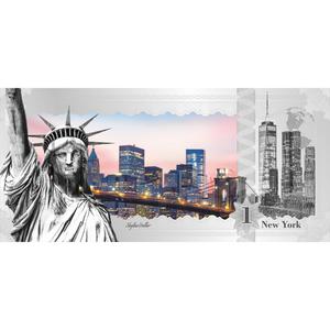 Cook Islands / Silver Five Grams 2017 Skyline Dollar - New York - reverse photo