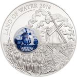 Silver Fifty Grams 2018 Land of Water - Windmill: Photo Coin, Cook Islands, Silver Fifty Grams 2018 Land of Water - Windmill / thumbnail