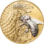 Five Dollars Silver 2014 Shades of Nature - Bee: Photo Coin, Cook Islands, Five Dollars Silver 2014 Shades of Nature - Bee / thumbnail