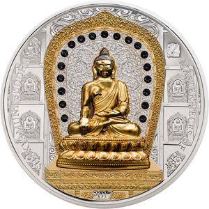 Cook Islands / Silver Three Ounces 2017 Shakyamuni Buddha - reverse photo