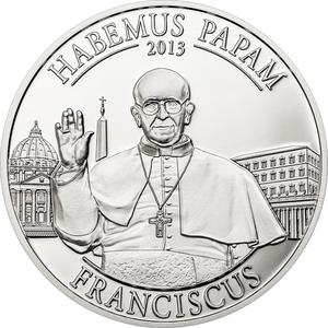 Cook Islands / Five Dollars Silver 2013 Habemus Papam - Pope Franciscus - reverse photo