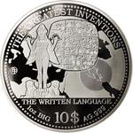 One Ounce Silver 2014 Written Language: Photo Coin, Cook Islands, One Ounce Silver 2014 Written Language / thumbnail