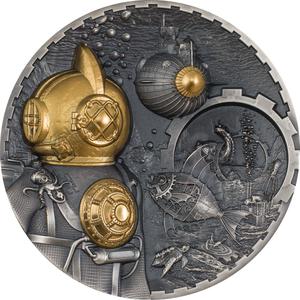 Cook Islands / Silver Three Ounces 2022 Steampunk - Nautilus - reverse photo