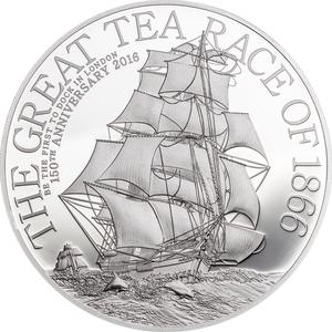 Cook Islands / Silver Eight Grams 2016 The Great Tea Race - reverse photo