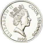 Fifty Dollars 1990 America Henry Hudson: Photo Coin, Cook Islands, Fifty Dollars 1990 America Henry Hudson / thumbnail