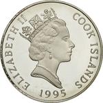 Five Dollars 1995 Elephants: Photo Coin, Cook Islands, Five Dollars 1995 Elephants / thumbnail