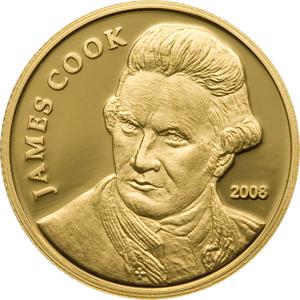 Cook Islands / Ten Dollars Gold 2008 James Cook - reverse photo