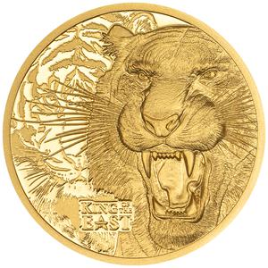 Cook Islands / Gold Quarter Ounce 2025 Nature Kings - Tiger - reverse photo