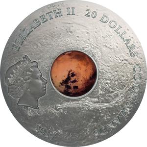 Cook Islands / Silver Three Ounces 2017 Mars - obverse photo