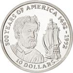 Ten Dollars 1990 America: Photo Coin, Cook Islands, Ten Dollars 1990 America / thumbnail