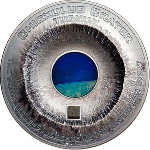 Cook Islands / Silver Three Ounces 2019 Yucatan Crater - reverse photo
