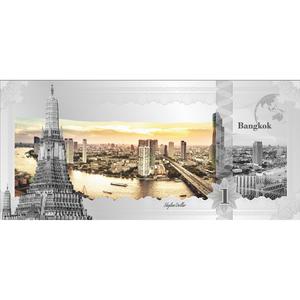 Cook Islands / Silver Five Grams 2019 Skyline Dollar - Bangkok - reverse photo