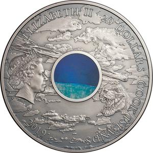 Cook Islands / Silver Three Ounces 2019 Yucatan Crater - obverse photo
