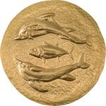 Gold Half Gram 2022 Ancient Greece - Dolphins and Tuna: Photo Dolphins and Tuna Cyzicus - Ancient Greece / thumbnail