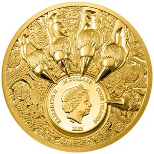 Cook Islands / Gold Quarter Ounce 2023 Nature Kings - Lion - reverse photo