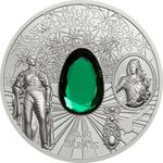 Silver Two Ounces 2017 Dresden Green Diamond: Photo Coin, Cook Islands, Silver Two Ounces 2017 Dresden Green Diamond / thumbnail