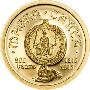 Cook Islands / Gold Half Gram 2015 Magna Carta - reverse photo