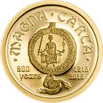 Gold Half Gram 2015 Magna Carta: Photo Coin, Cook Islands, Gold Half Gram 2015 Magna Carta / thumbnail